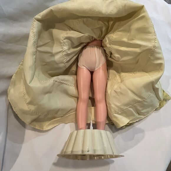 Vintage 1963 Eegee Brunette 15" Doll in Lace Dress Rooted Hair Sleepy Eyes Bride - Picture 9 of 12